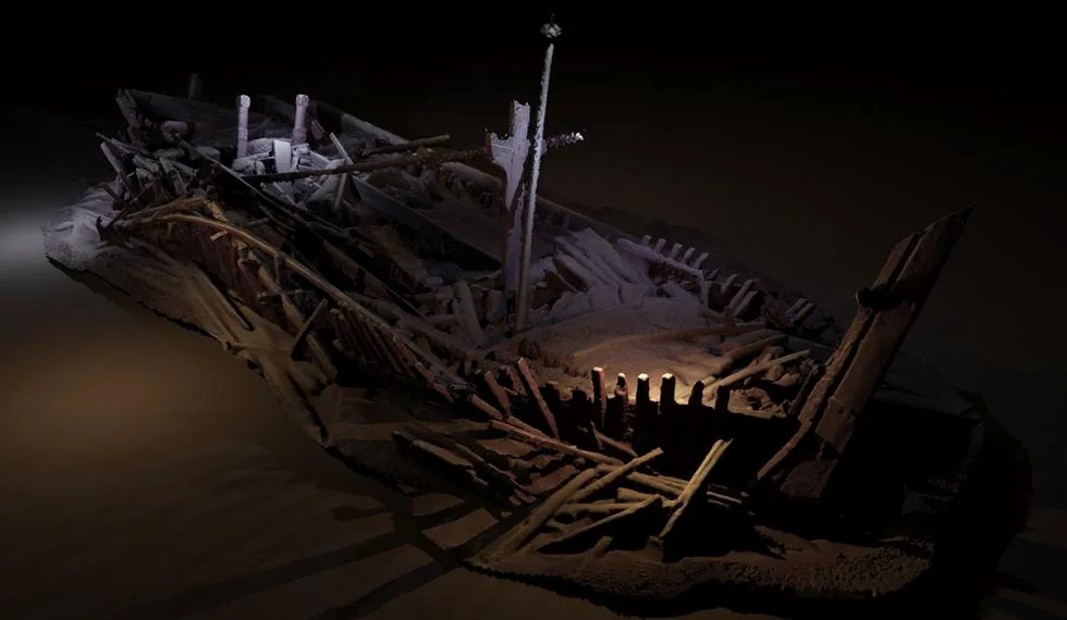 Photogrammetric model of a shipwreck from